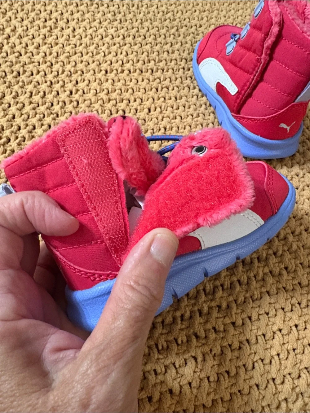 NWOT Puma Bao 3 Boot Pink and Blue Toddler' Fur-Lined Snow Boots Size 5